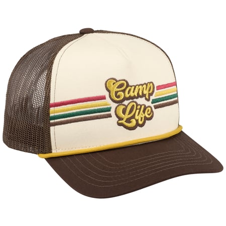 Camp Life Trucker Hat - Cotton, Polyester, Plastic