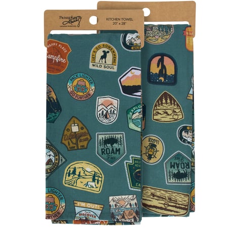Camping Patches Kitchen Towel - Cotton