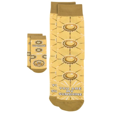 You Are My Sunshine/Sunshine Baby & Me Sock Set - Cotton, Nylon, Spandex