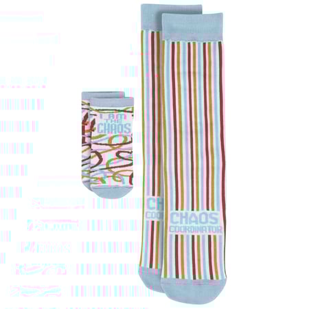 Chaos Coordinator/The Chaos Baby & Me Sock Set - Cotton, Nylon, Spandex