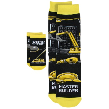 Master Builder/Demo Expert Baby & Me Sock Set - Cotton, Nylon, Spandex