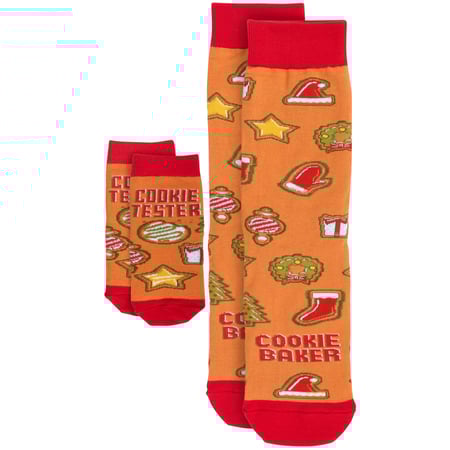 Cookie Baker/Tester Baby & Me Sock Set - Cotton, Nylon, Spandex