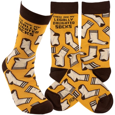 My Legally Obligated Socks Socks - Cotton, Nylon, Spandex