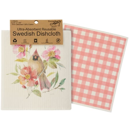 Everyday Cardinal Swedish Cloth Set - Cellulose, Cotton
