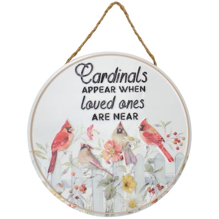 Cardinals Appear Loved Ones Near Wall Decor - Metal, Jute