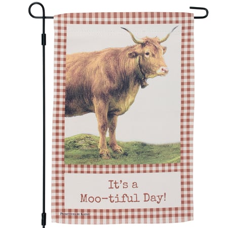 It's A Mootiful Day Garden Flag - Polyester