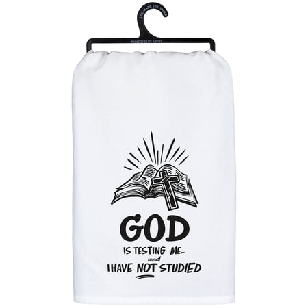 God Is Testing Me Kitchen Towel - Cotton