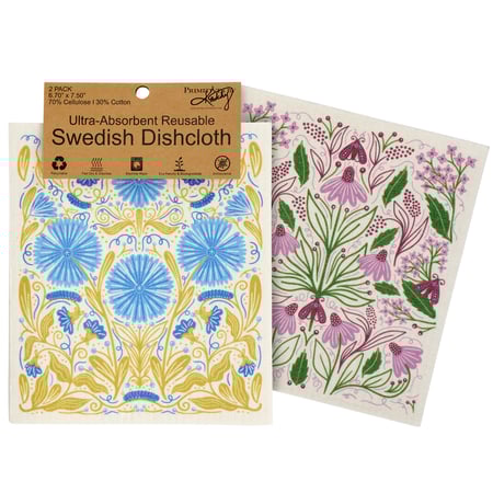 Caterpillar Flower Swedish Cloth Set - Cellulose, Cotton