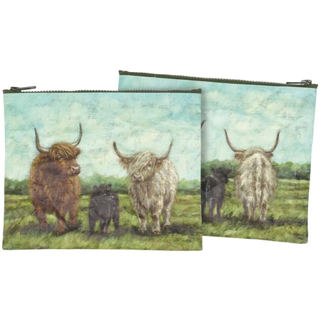 Highland Family Zipper Pouch - Post-Consumer Material, Zipper