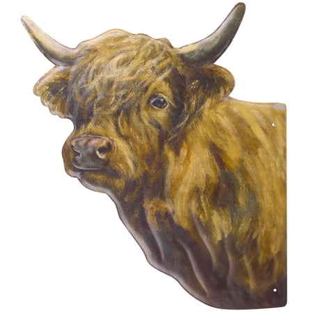 Highland Cow Metal Outdoor Art - Metal