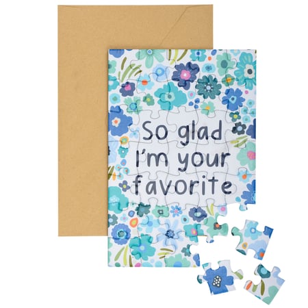 Glad I'm Your Favorite Puzzle Card - Paper