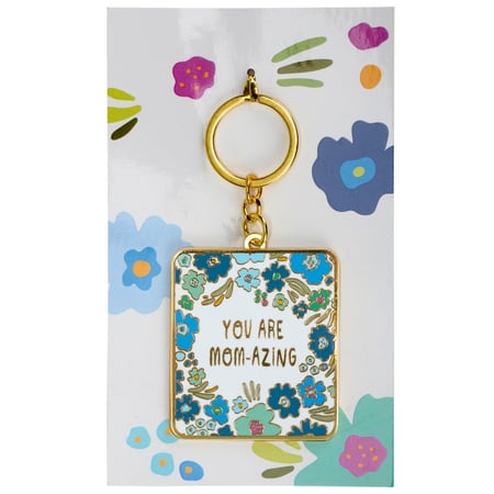 You Are Momazing Keychain - Metal, Enamel, Paper