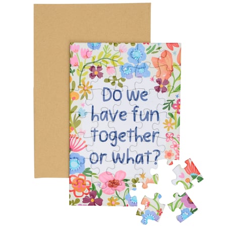 Fun Together Or What Puzzle Card - Paper