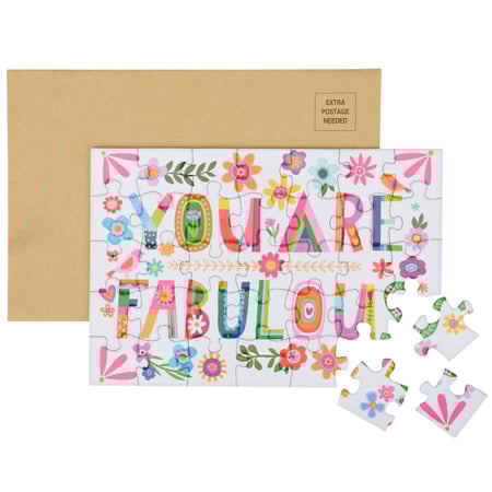 You Are Fabulous Puzzle Card - Paper