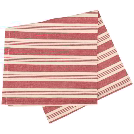 Red Candy Stripe Napkin - Cotton