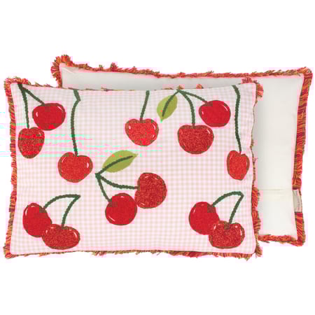 Cherry Stem Pillow - Cotton, Zipper