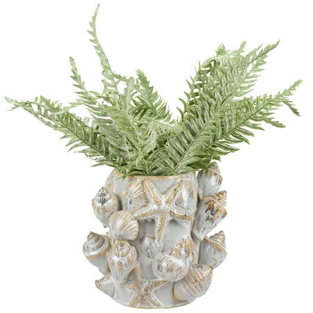 Reactive Glaze Shell Vase - Ceramic