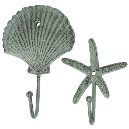 Seashell Wall Hook Set - Metal