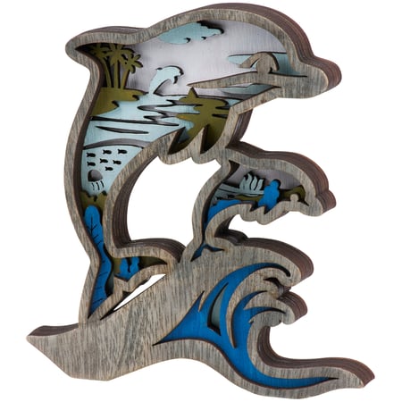 Dolphin Sitter - Wood