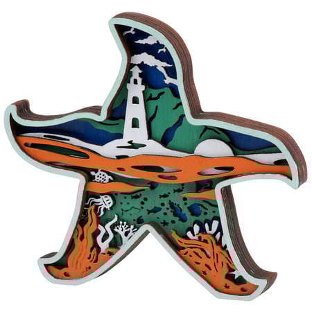 Starfish Sitter - Wood