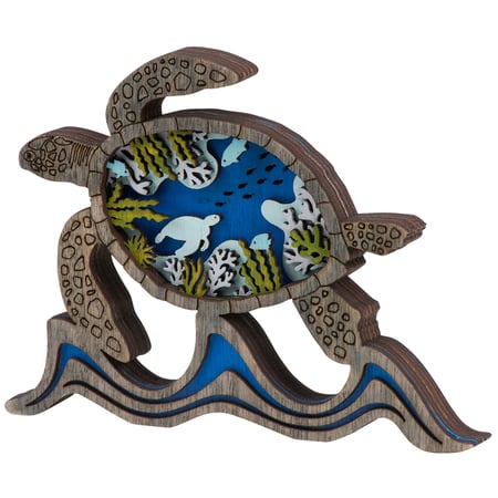 Sea Turtle Sitter - Wood