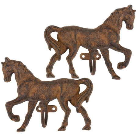 Horses Wall Hook Set - Metal