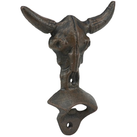 Bull Skull Bottle Opener - Metal