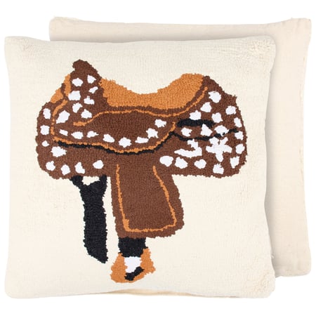 Western Show Saddle Pillow - Cotton, Zipper
