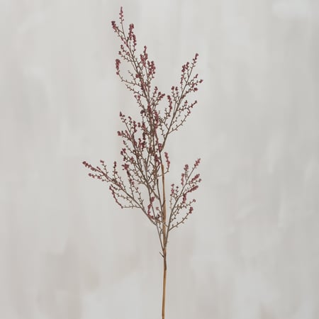 Burgundy Forsythia Floral Pick - Plastic, Paper, Wire