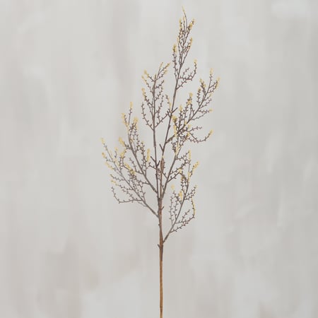 Cream Forsythia Floral Pick - Plastic, Paper, Wire