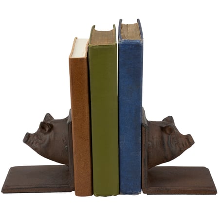 Pig Bookends - Metal