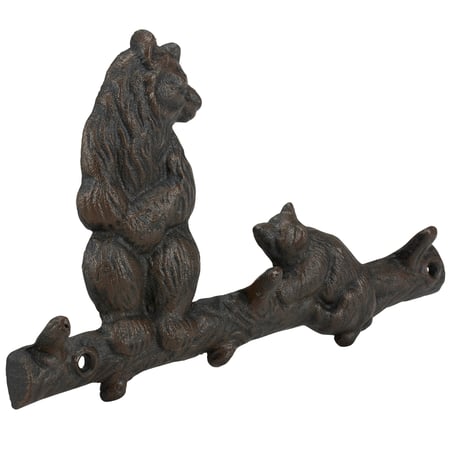 Bear And Cub Wall Hook - Metal