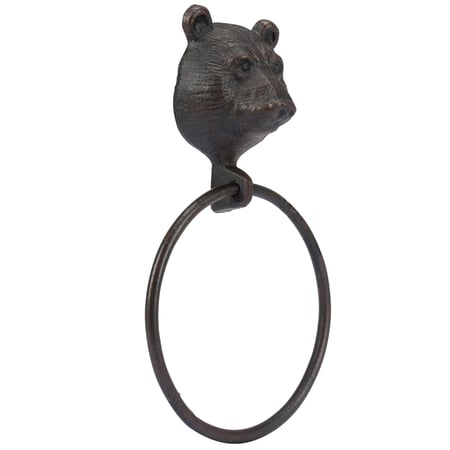 Bear Head Towel Holder - Metal