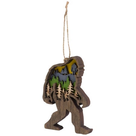 Bigfoot Magnetic Ornament - Wood, Magnet