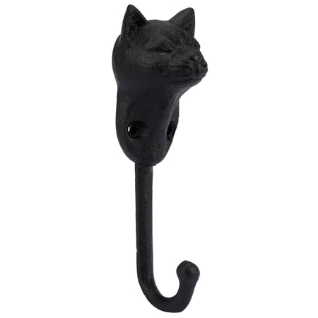 Black Cat Wall Hook - Metal