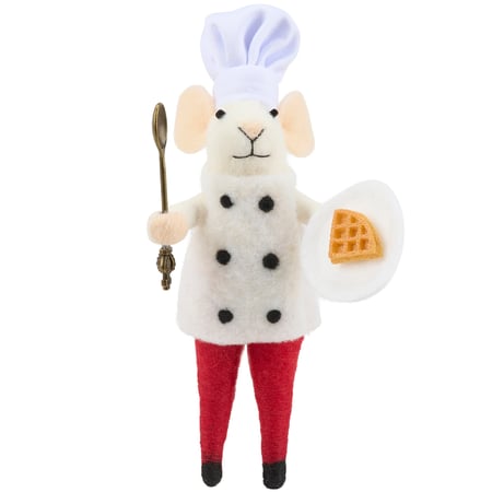 Chef Mouse Critter - Felt, Foam, Polyester, Plastic