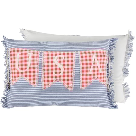 Folk USA Pillow - Cotton, Zipper