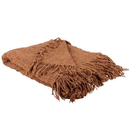 Taupe Loop Throw - Polyester