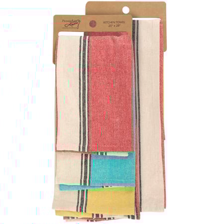 Color Bloc Kitchen Towel Set - Cotton