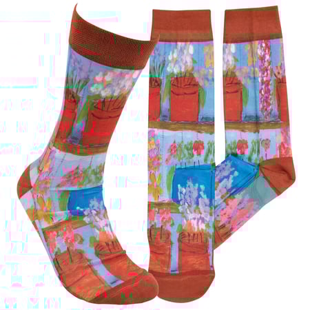 Flower Shop Socks - Polyester, Spandex