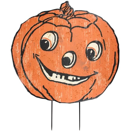 Jack O'Lantern Garden Stake - Metal