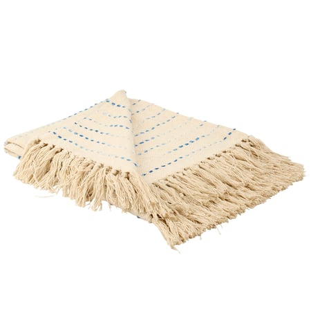 Blue Ocean Waves Throw - Cotton, Polyester