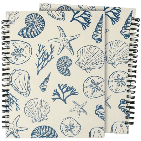 Seashells Spiral Notebook - Paper, Metal