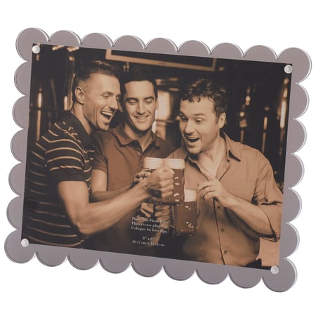 Clear Scallop Magnetic Photo Frame - Acrylic, Magnet