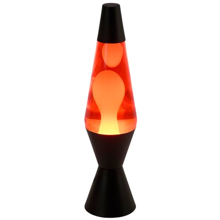 Red Lava Lamp - Aluminum, Glass, Water, Wax, Light