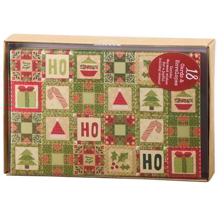 Warmest Wishes Quilt Boxed Christmas Cards - Paper