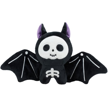 Skeleton Bat Shaped Pillow - Polyester, Wire