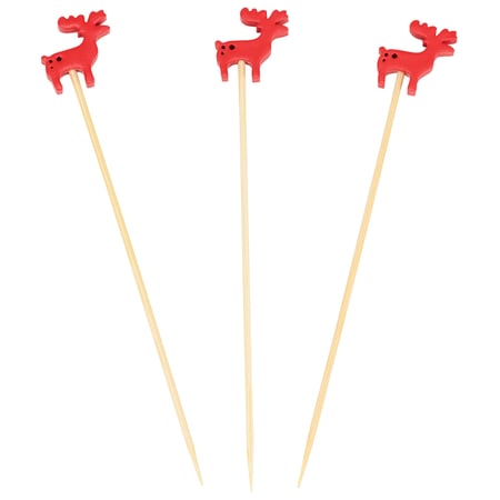 Moose Party Pick Set - Bamboo, Plywood