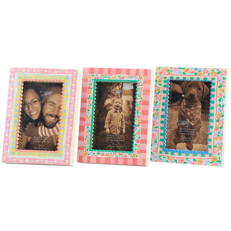 French Floral Photo Magnet Set - Wood, Paper, Magnet