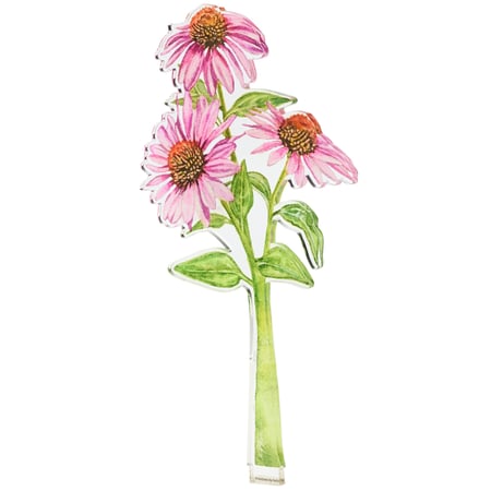 Pink Coneflower Acrylic Stem - Acrylic